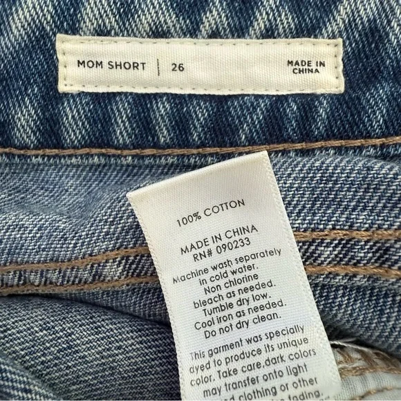 Women’s PacSun Distressed High Rise Mom Short Jean Shorts Size 26 - Picture 13 of 15